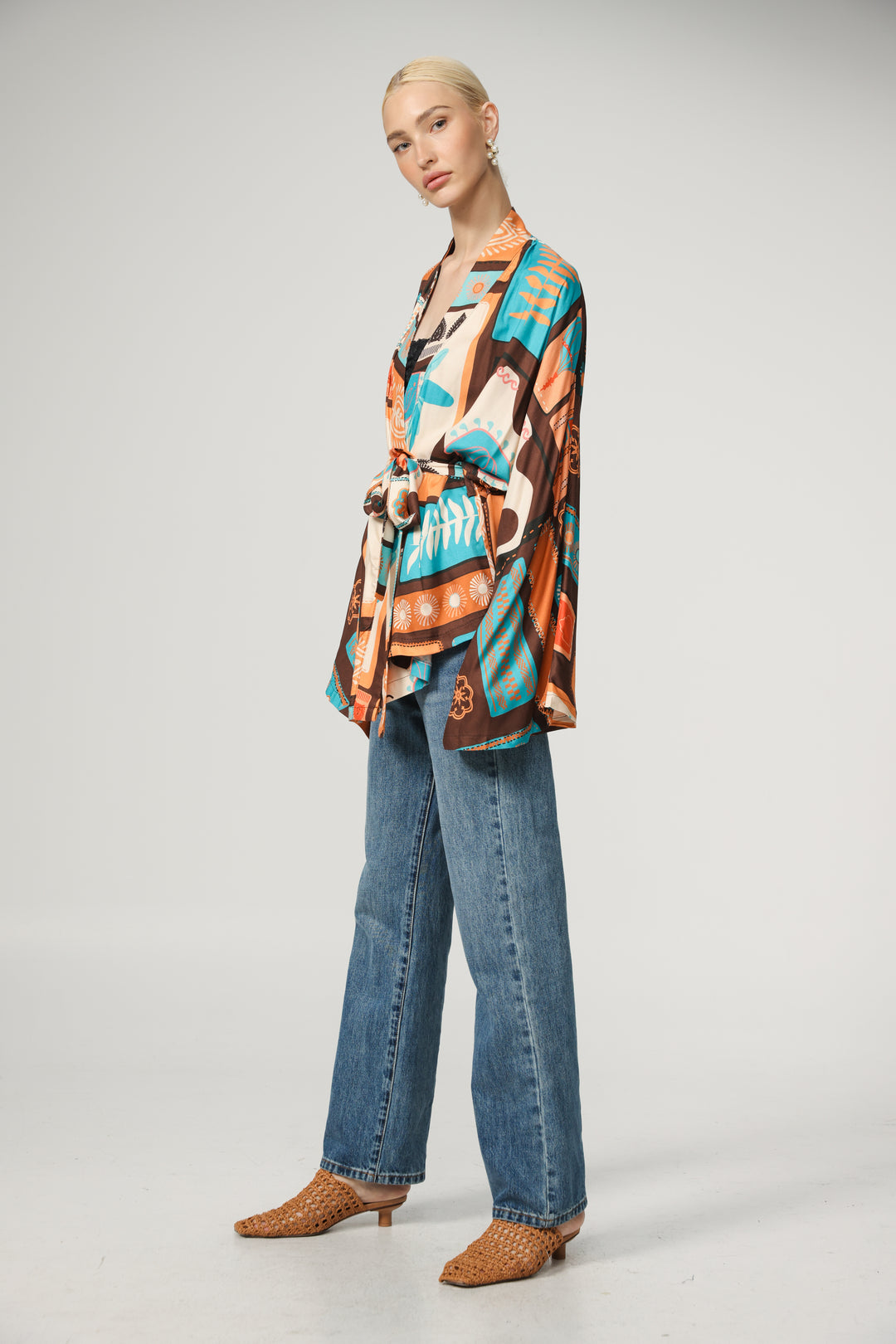 Graphic Short Kimono