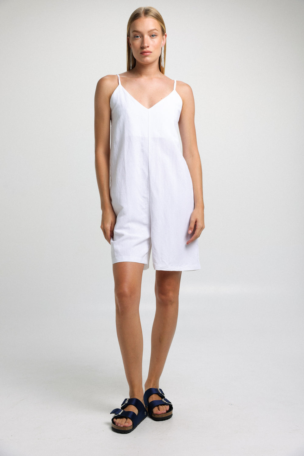 Linen White Jumpsuit