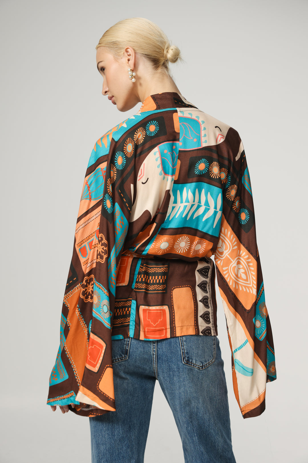 Graphic Short Kimono