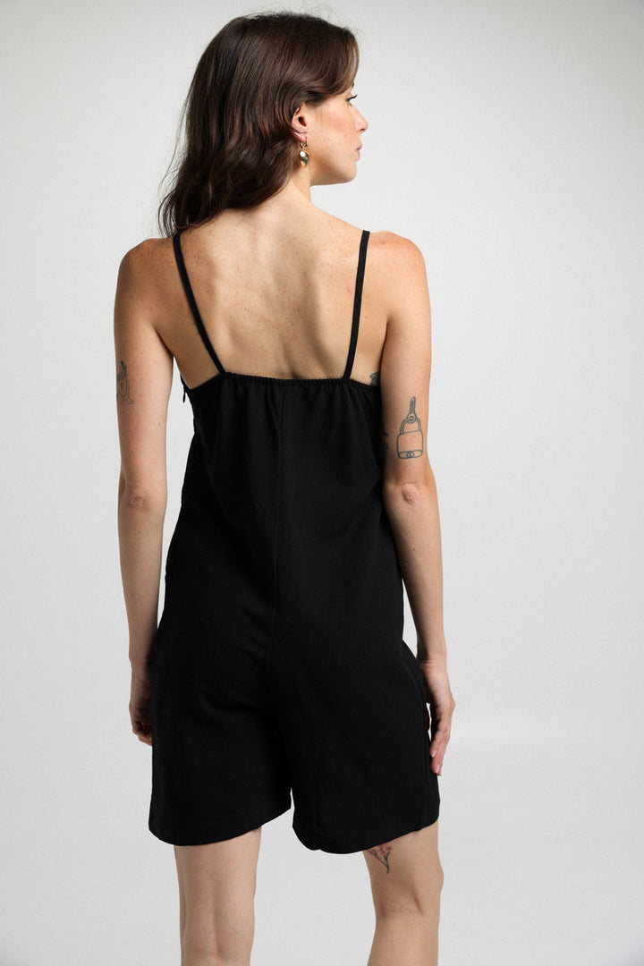 Linen Black Jumpsuit