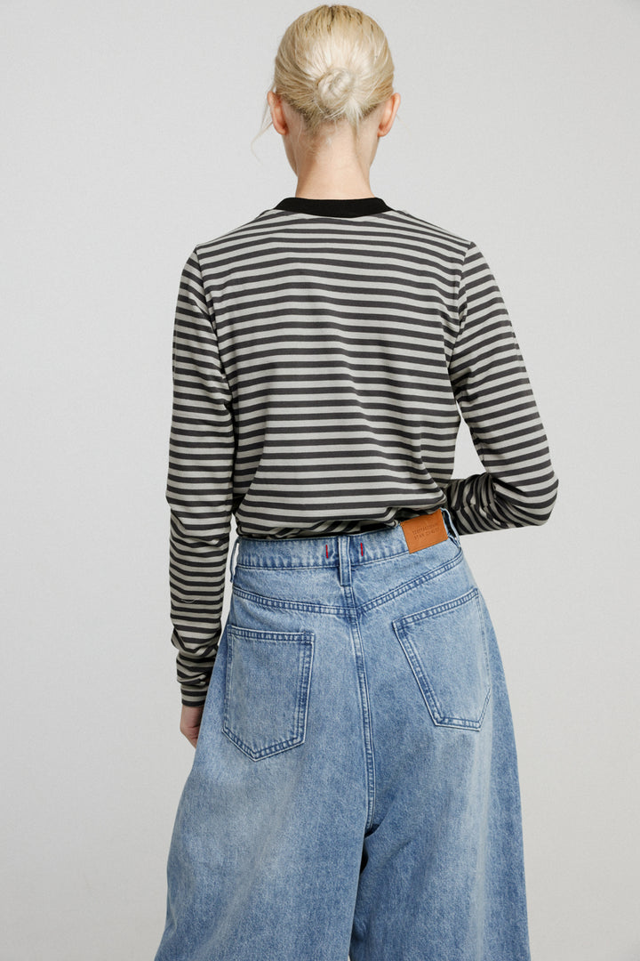 Rebasically Coal&Grey Stripes Shirt