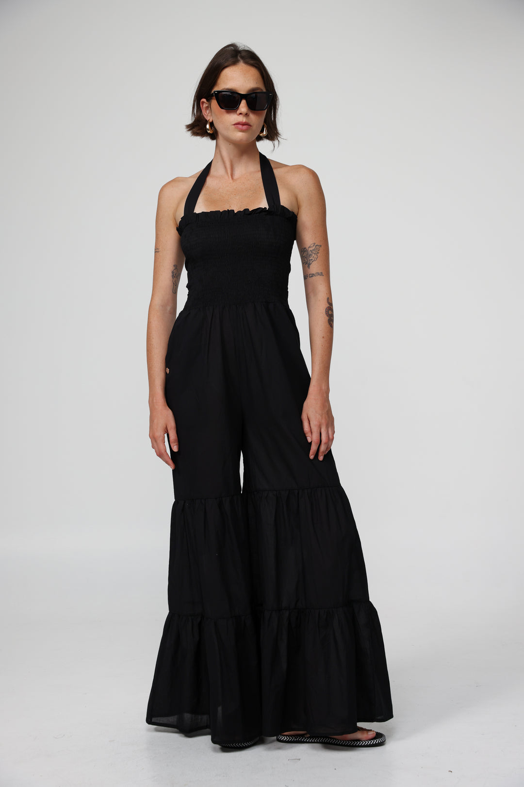 אוברול שחור ארוך לנשים Centara Black Jumpsuit 