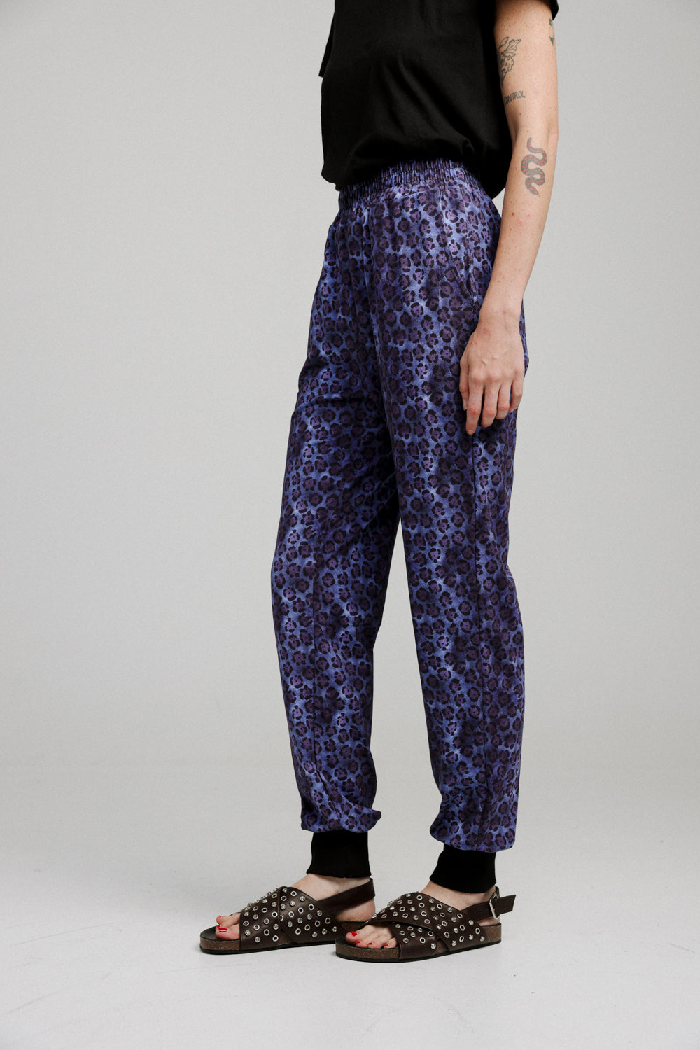 Comfort Blue Leopard Joggers