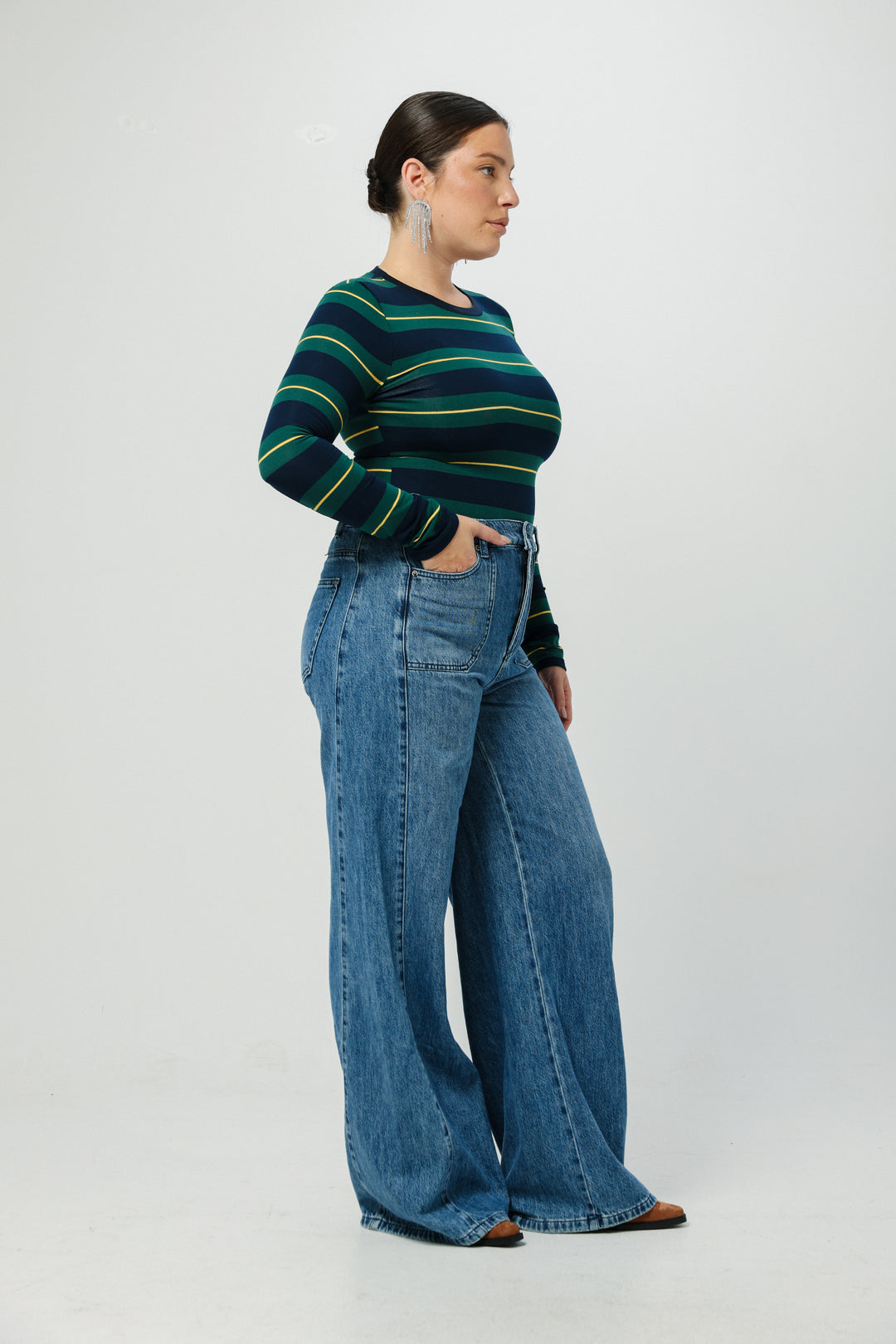 Everyday Grey Stripes Bodysuit