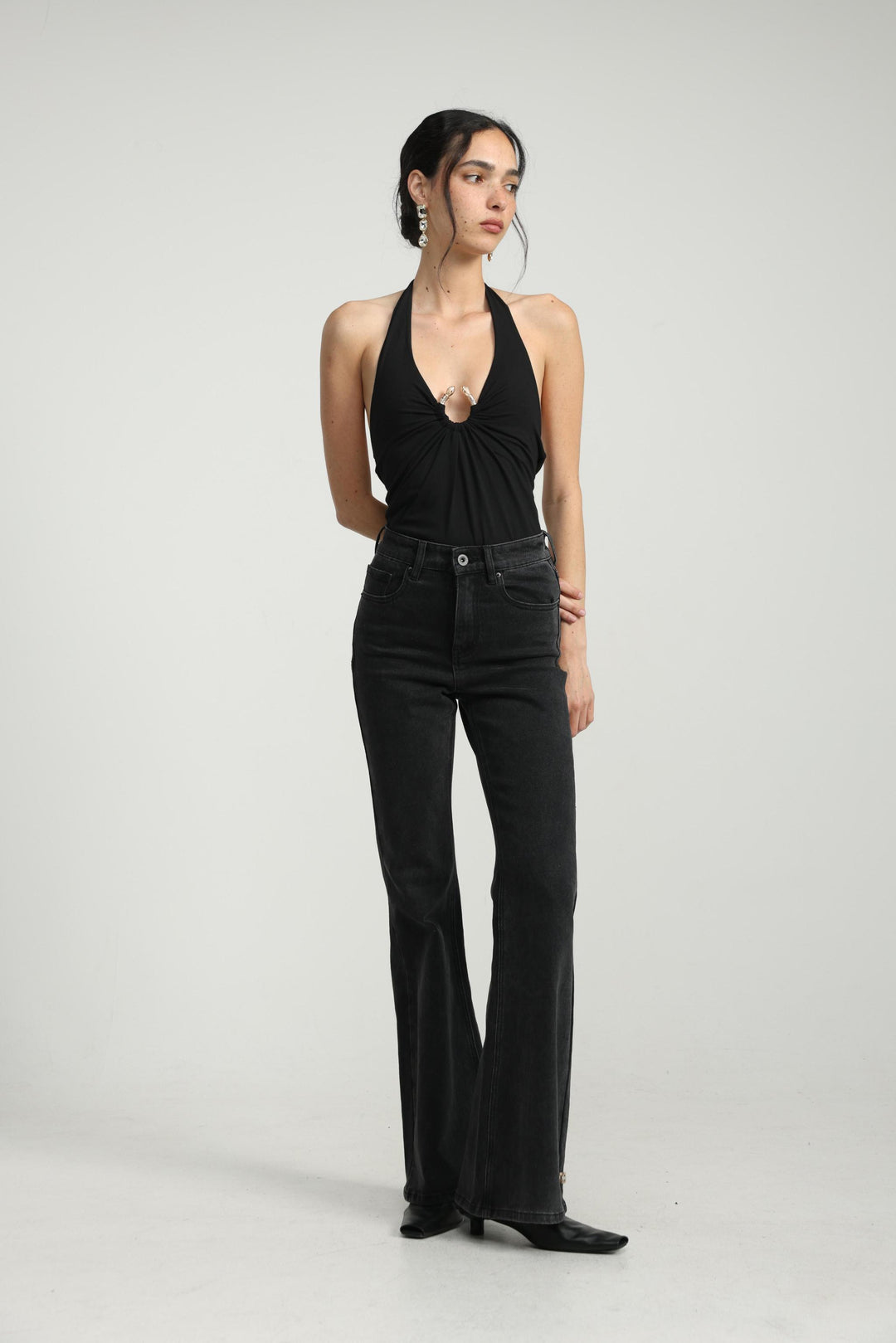 Edgy Black Bodysuit