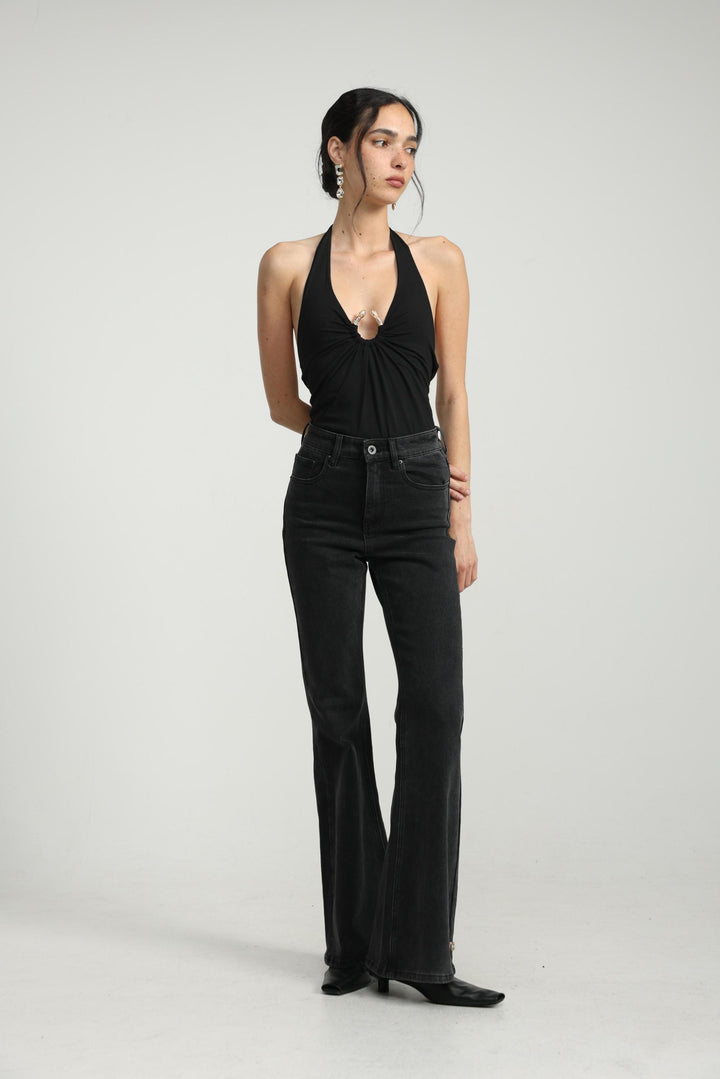 Edgy Black Bodysuit