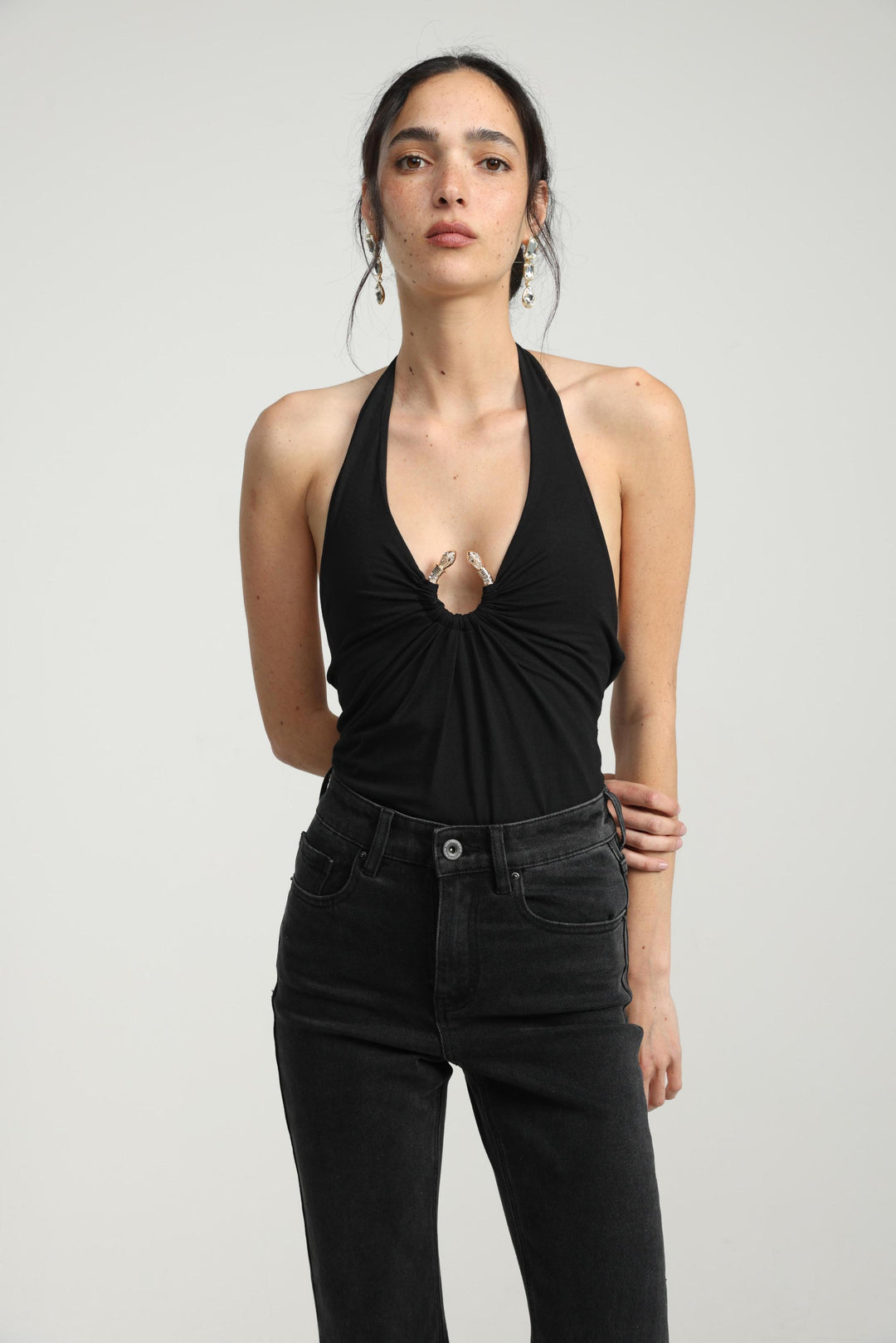 Edgy Black Bodysuit