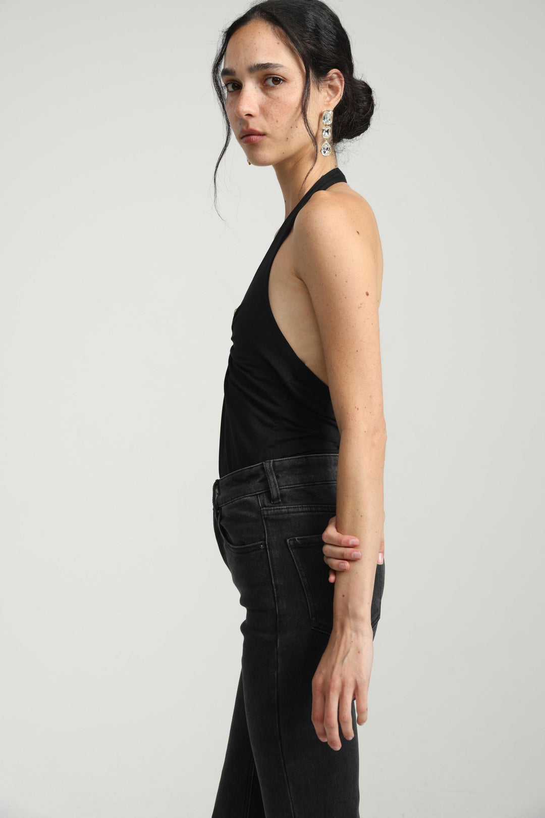 Edgy Black Bodysuit