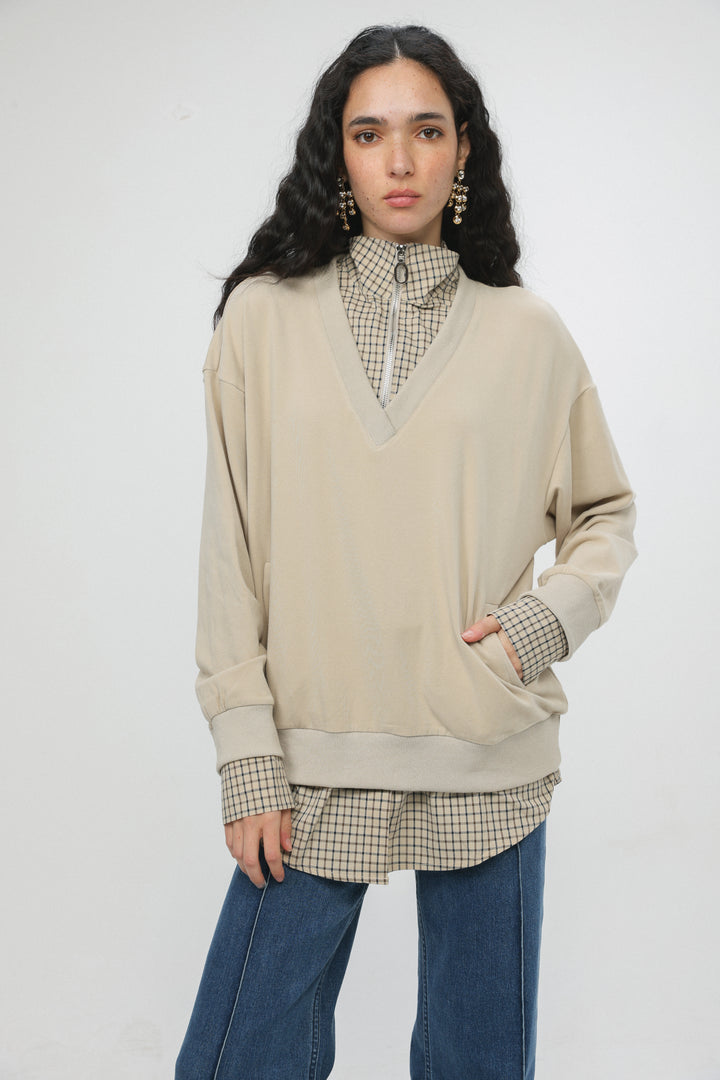 Told Beige Sweater