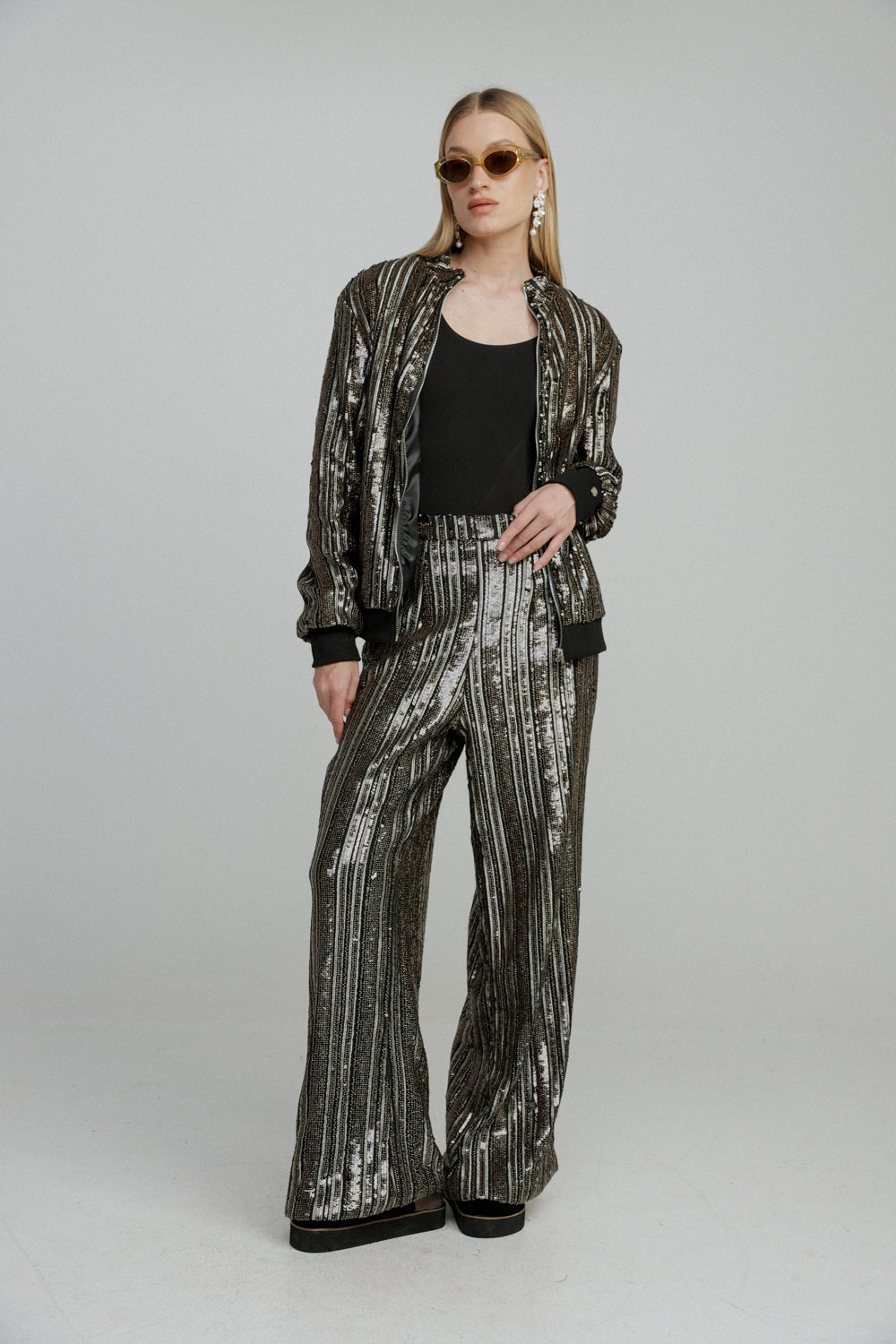 Sequin Black Jacket