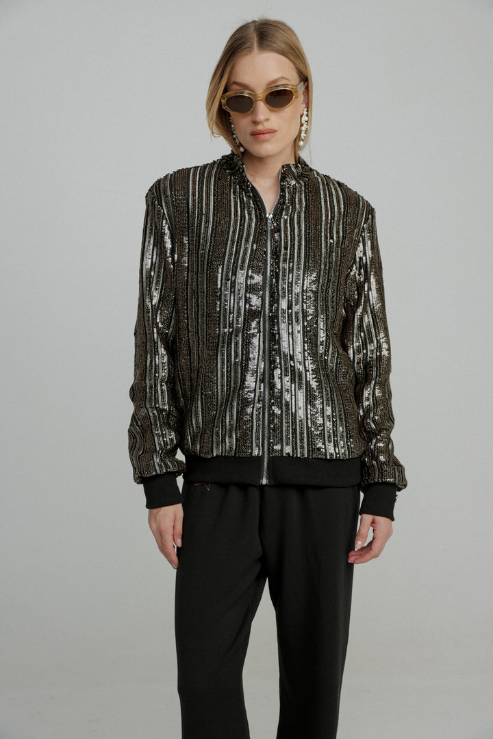 Sequin Black Jacket