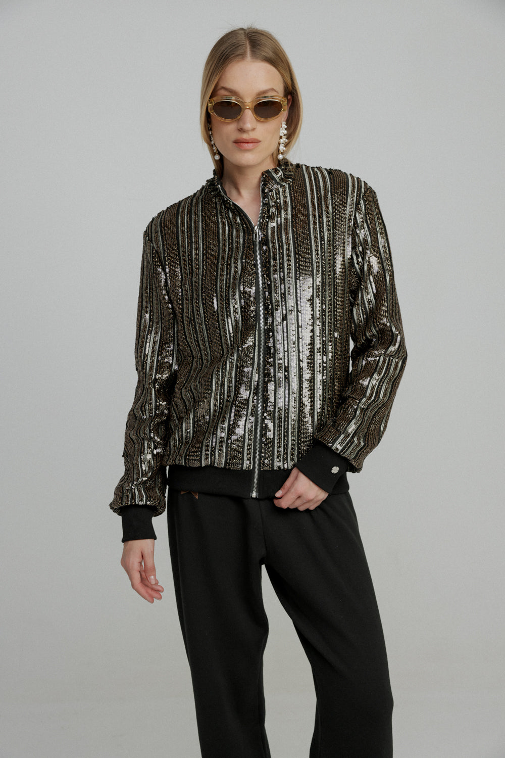 Sequin Black Jacket