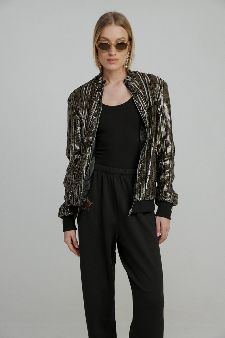 Sequin Black Jacket