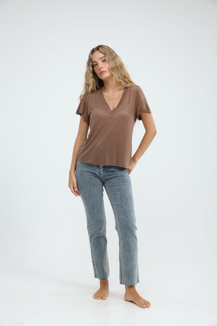 Clean45 Brown V T-Shirt