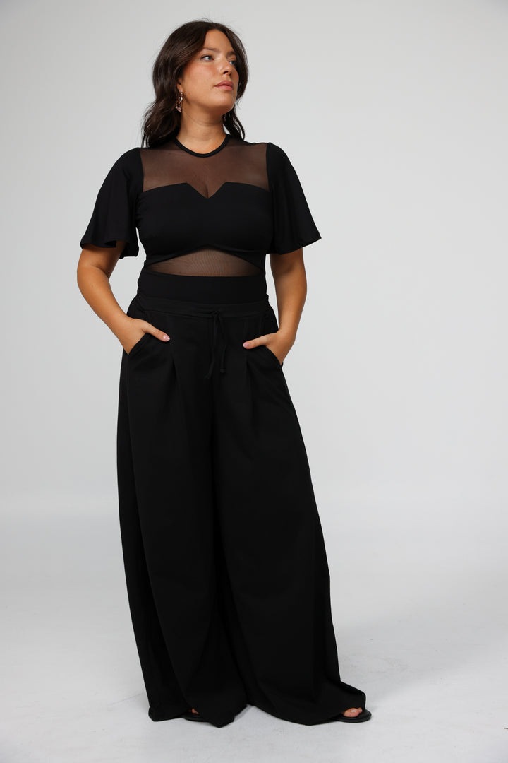 Waves Black T-Shirt
