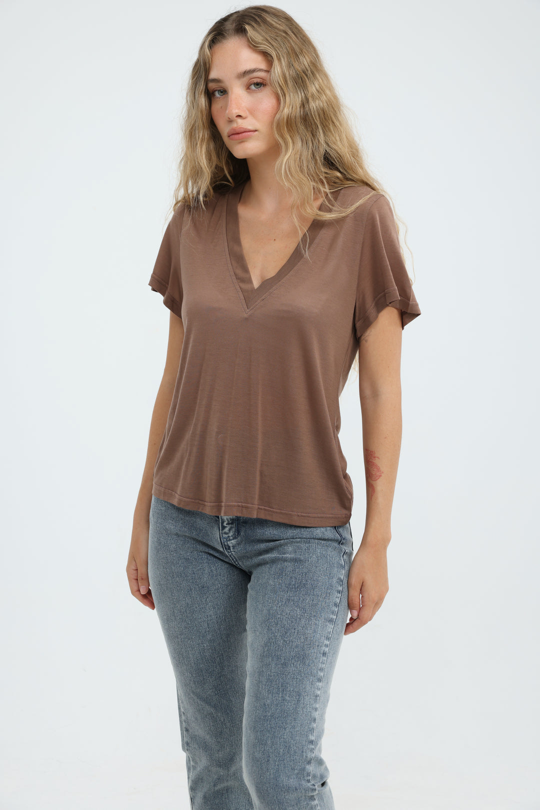 Clean45 Brown V T-Shirt