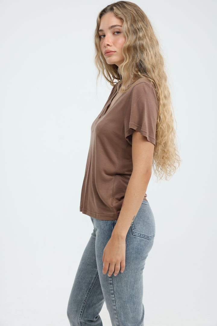 Clean45 Brown V T-Shirt