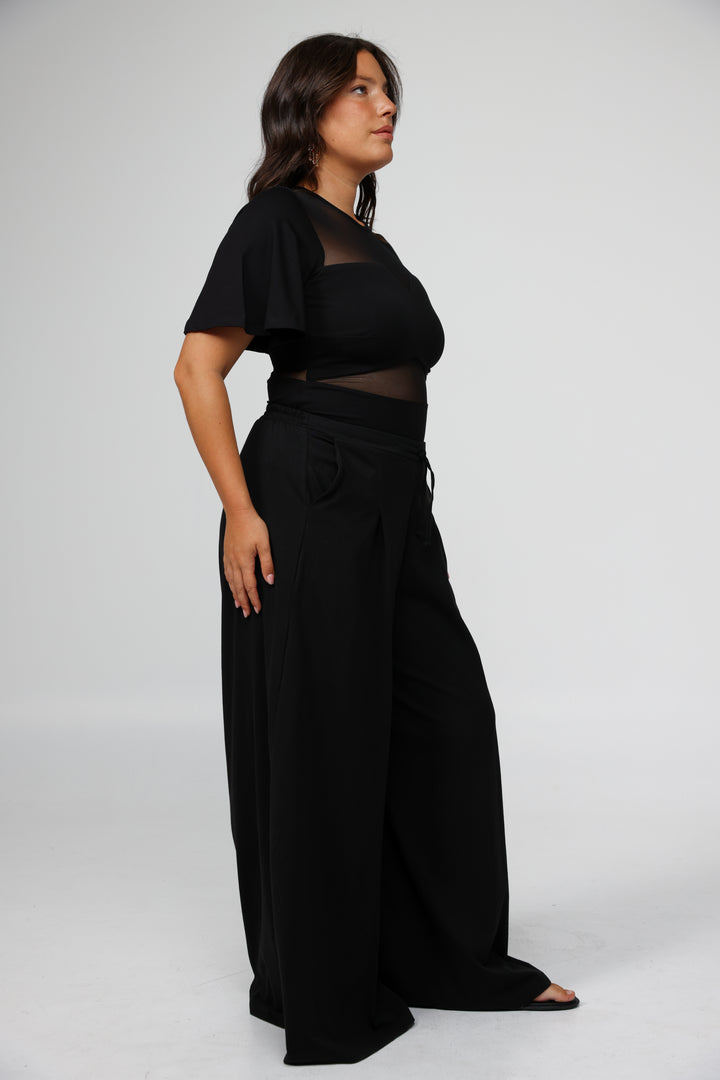 Waves Black T-Shirt