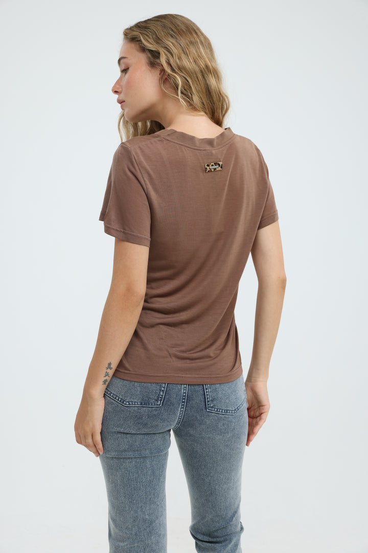 Clean45 Brown V T-Shirt