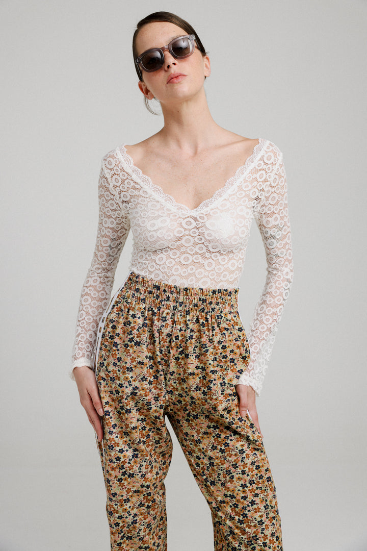 Meadow White Lace Top