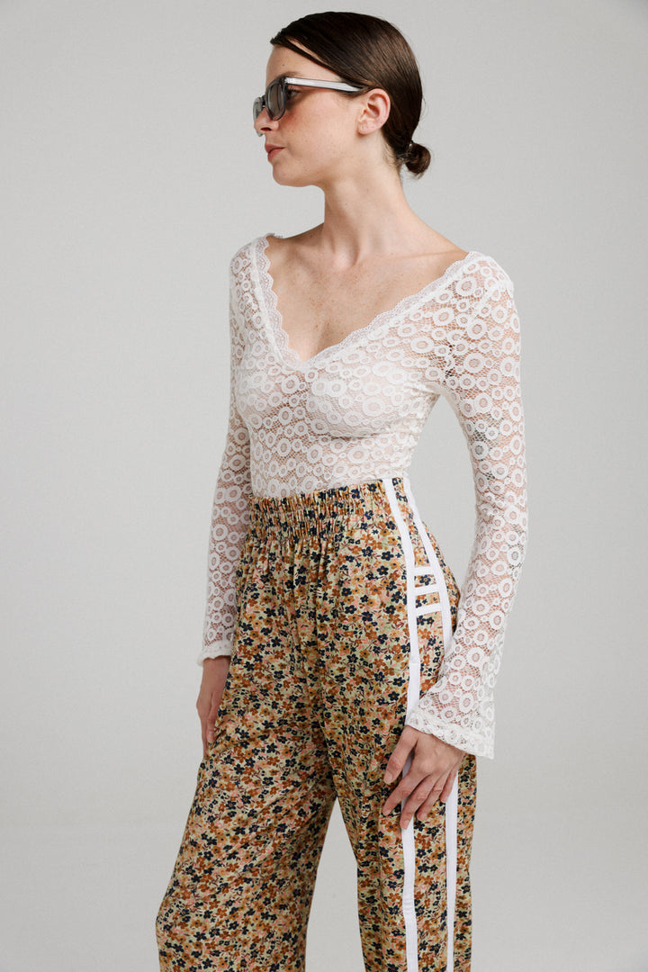 Meadow White Lace Top