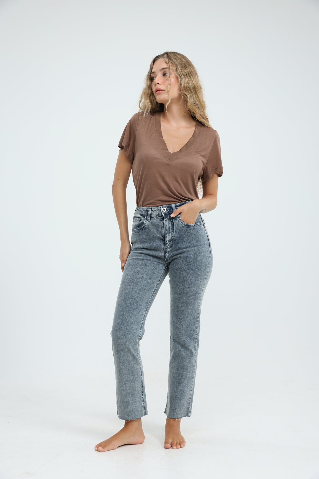 Clean45 Brown V T-Shirt
