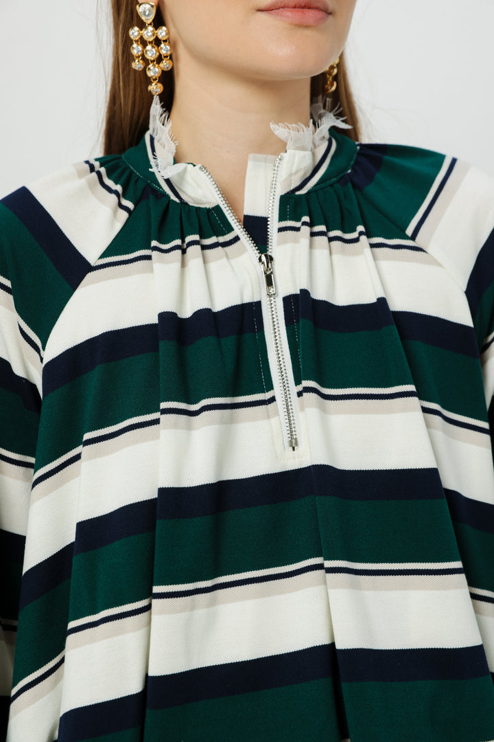 Eyes Green Striped Polo