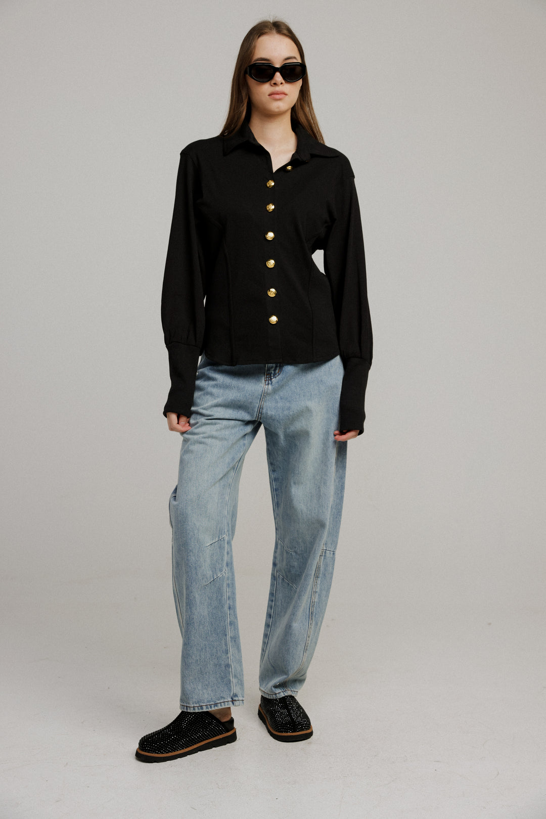 Decision Black Buttoned Shirt