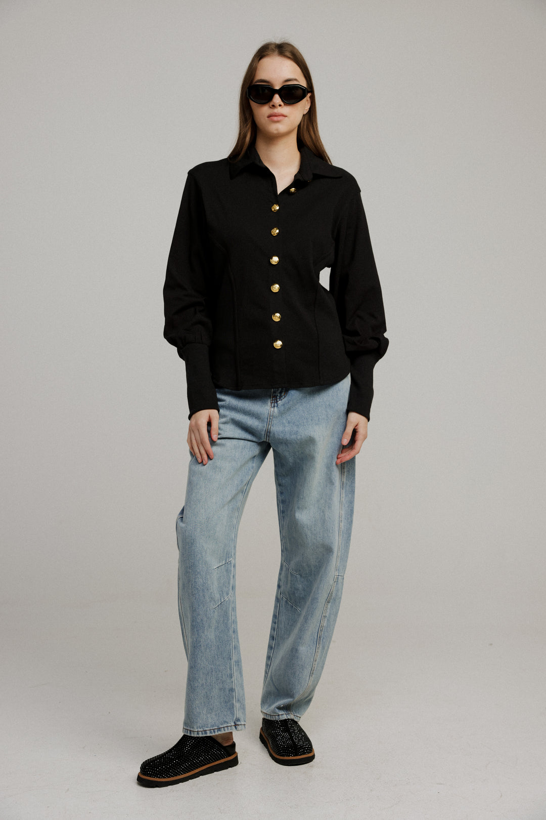 Decision Black Buttoned Shirt