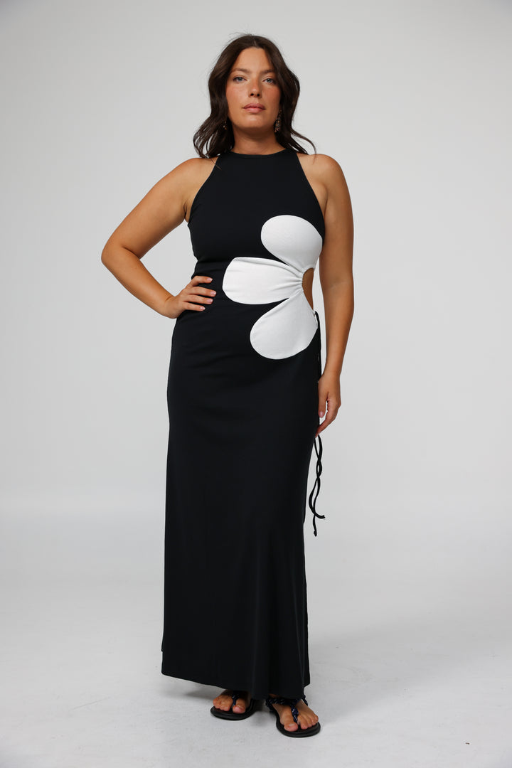 Winding Black Dress