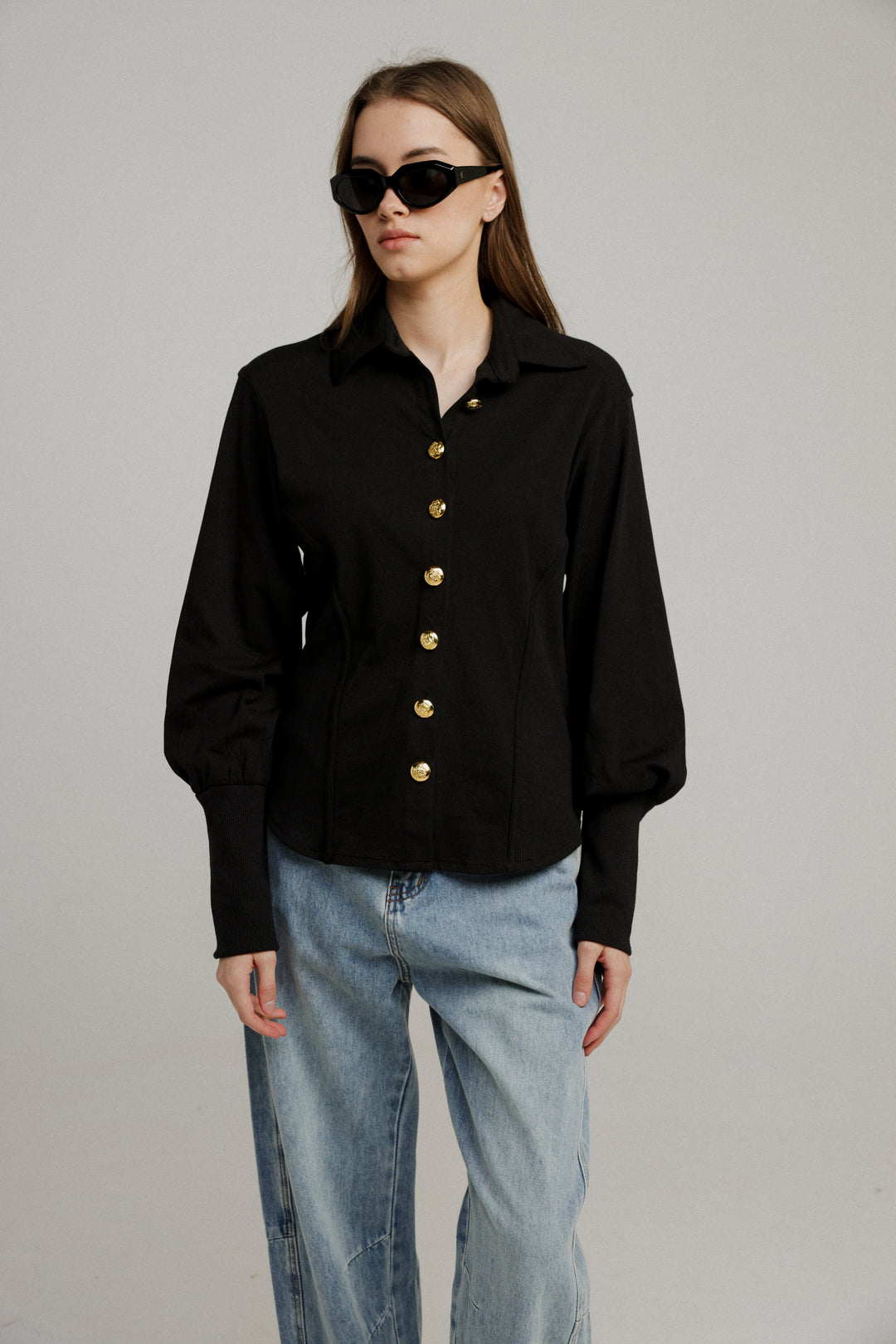 Decision Black Buttoned Shirt