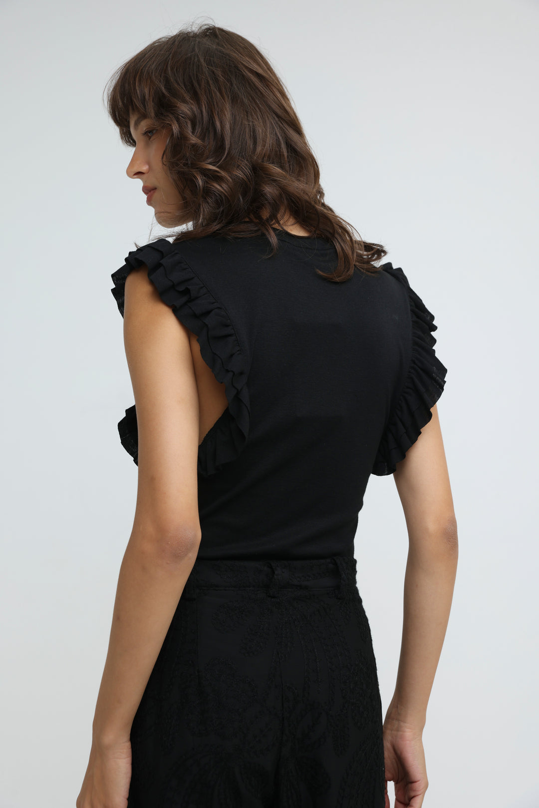 Flora Black Tank