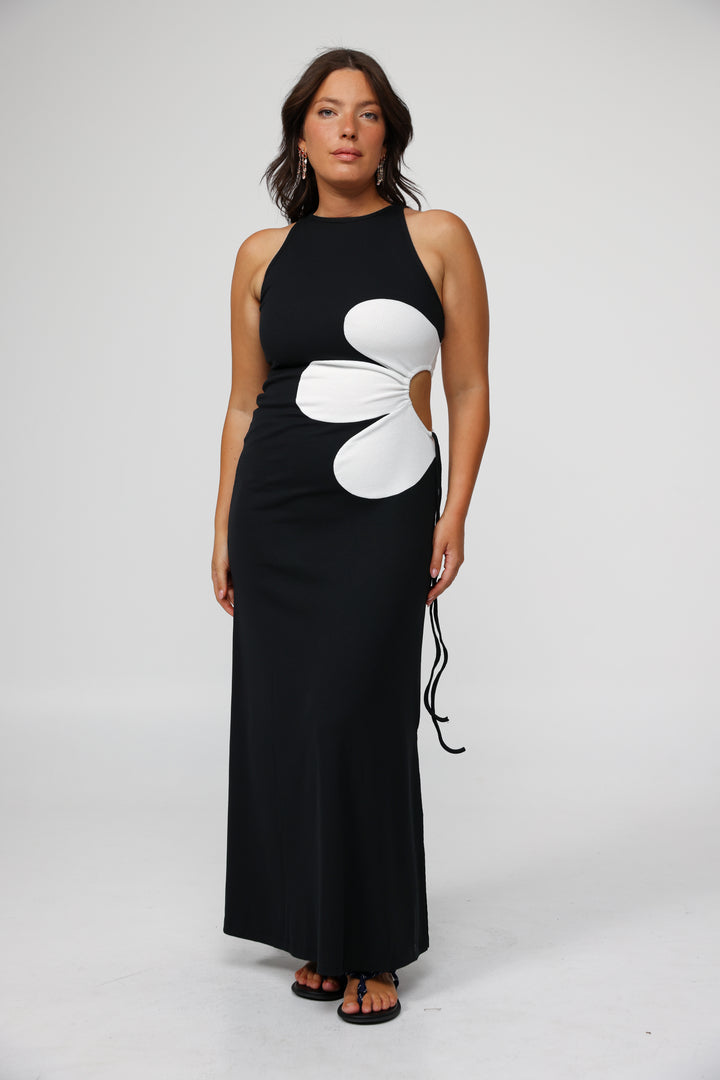 Winding Black Dress