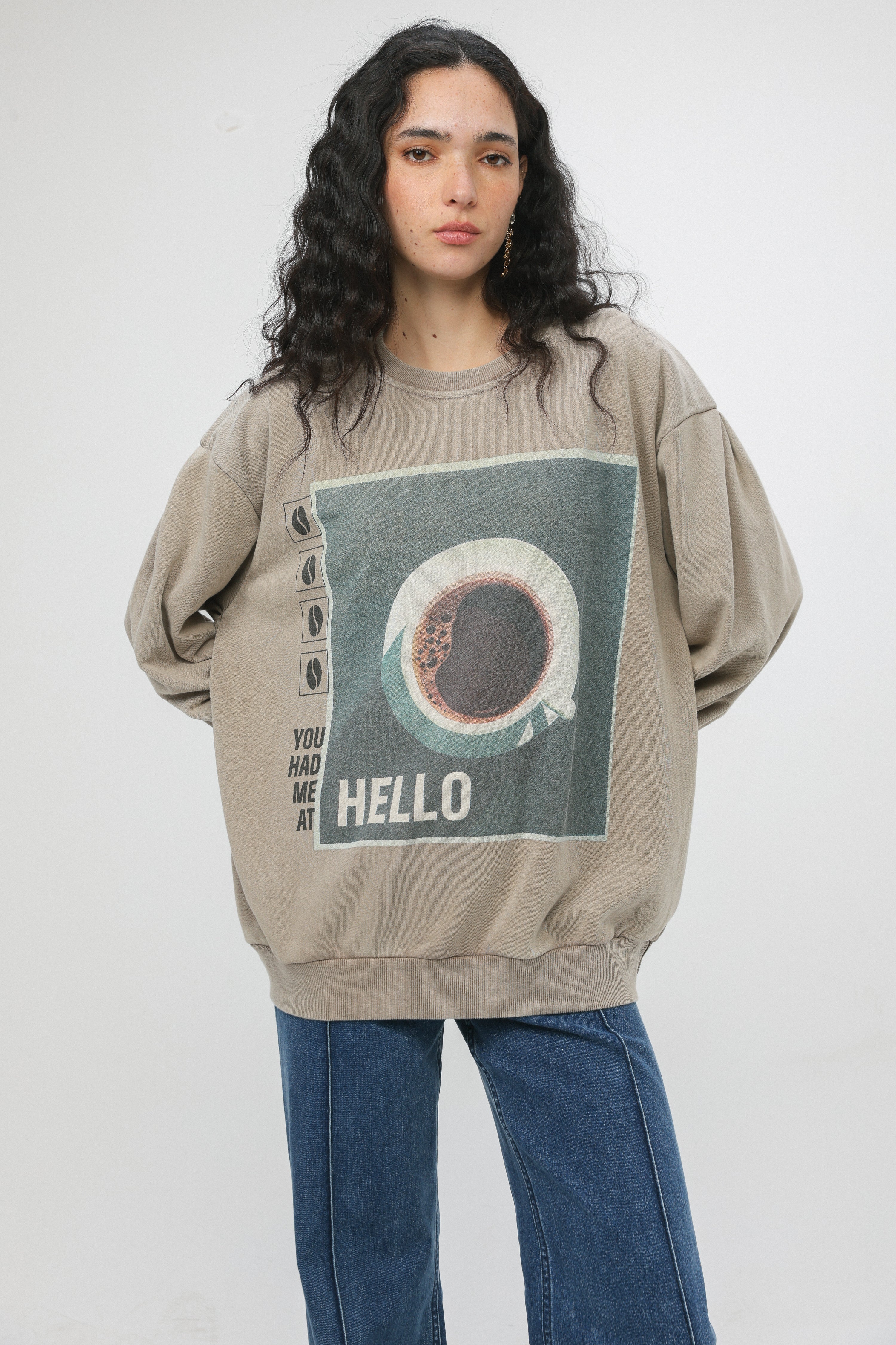 mocha☆ Hello Mocha Sweatshirt – SEESTARZ