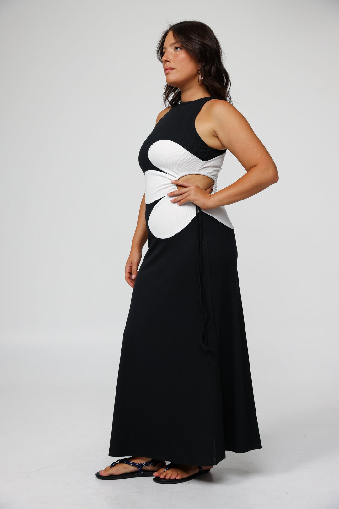 Winding Black Dress