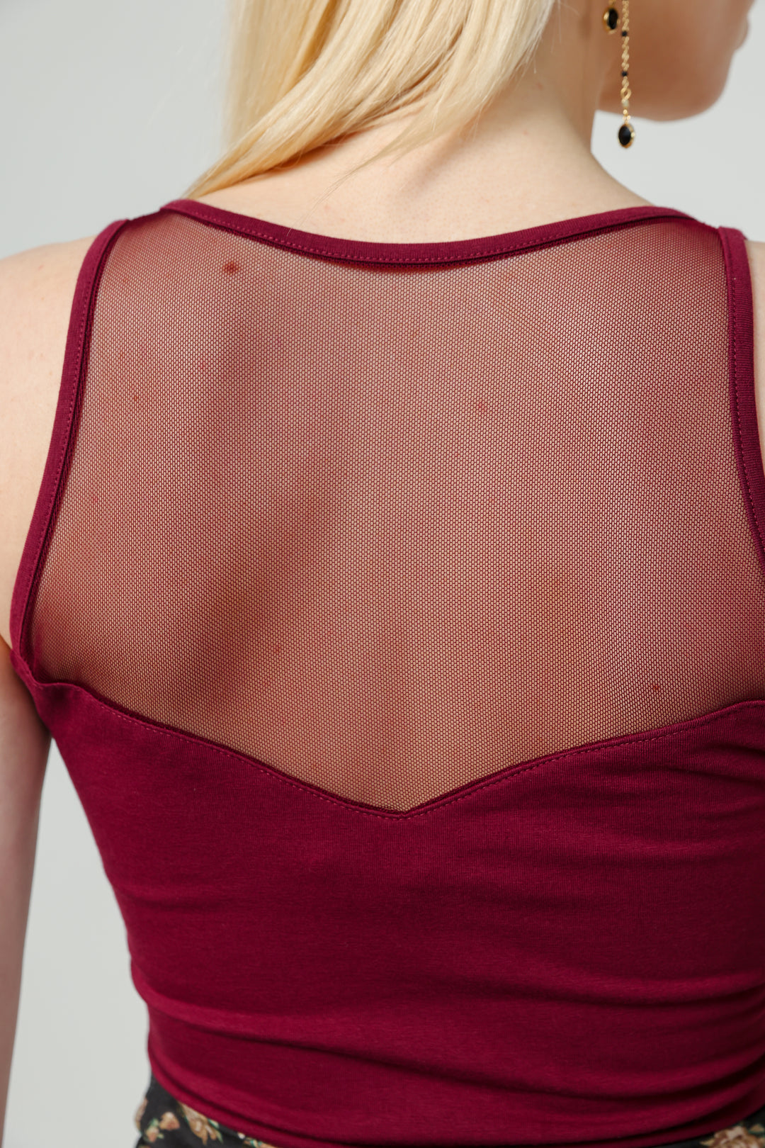 Stay Wine Mesh Tank