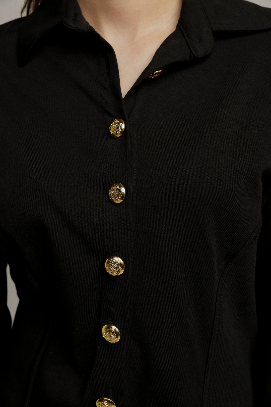 Decision Black Buttoned Shirt