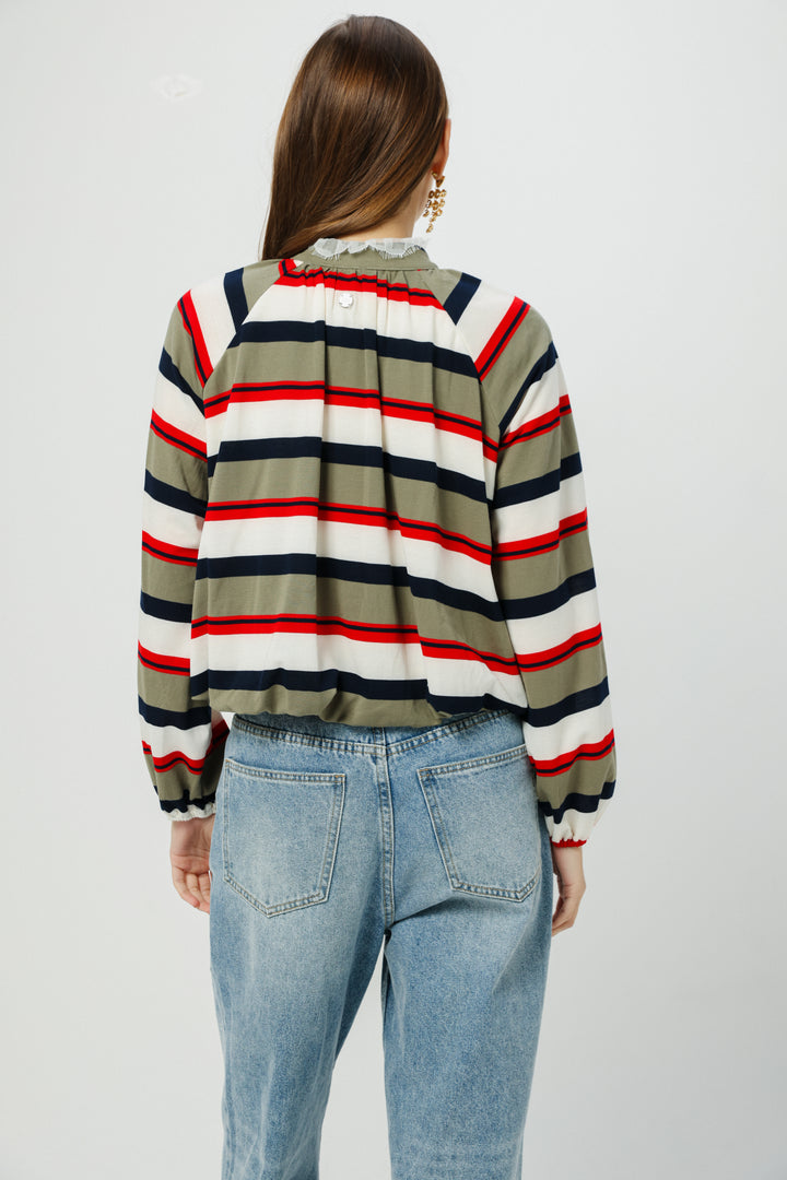 Eyes Red Striped Polo