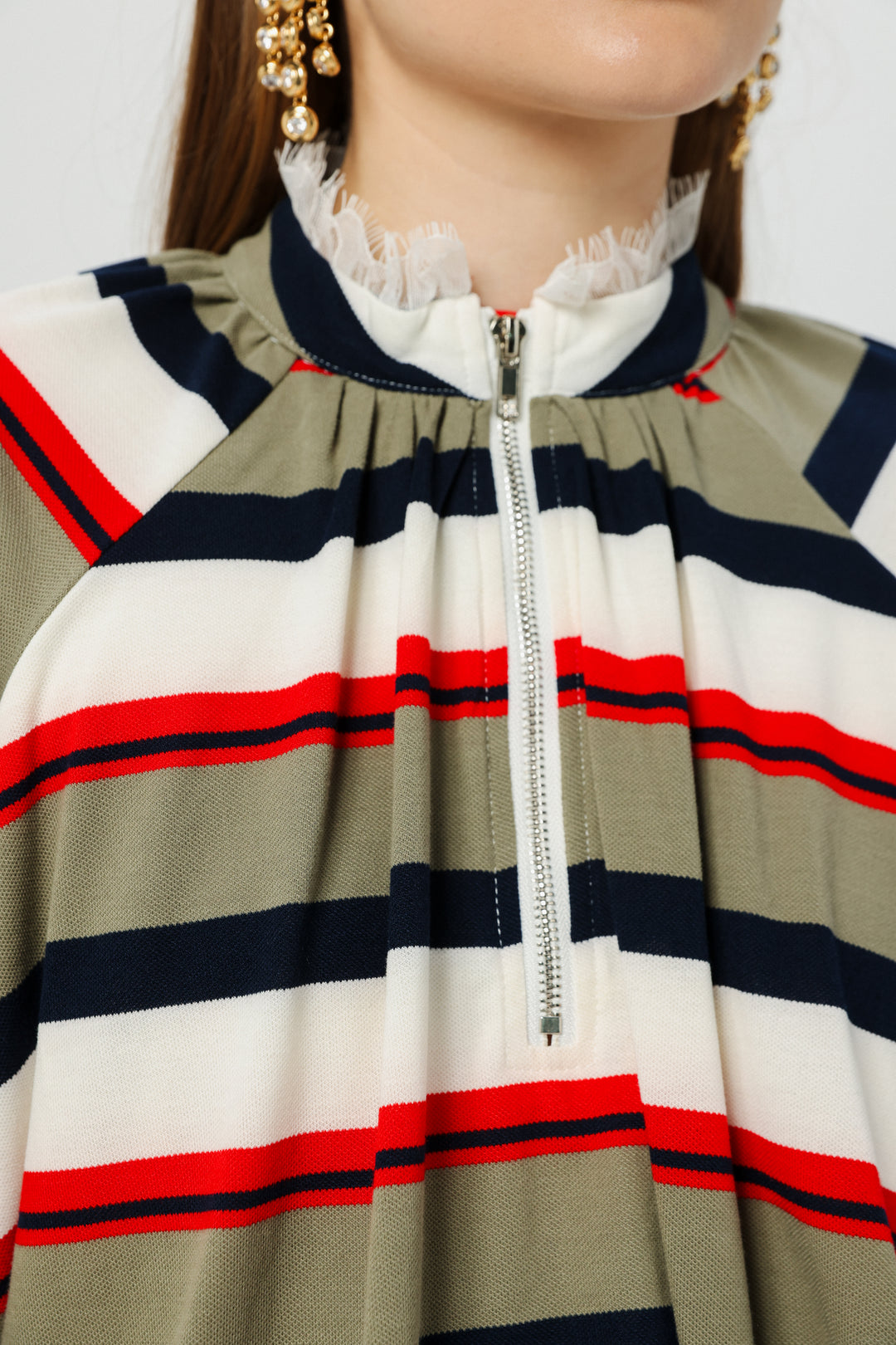 Eyes Red Striped Polo