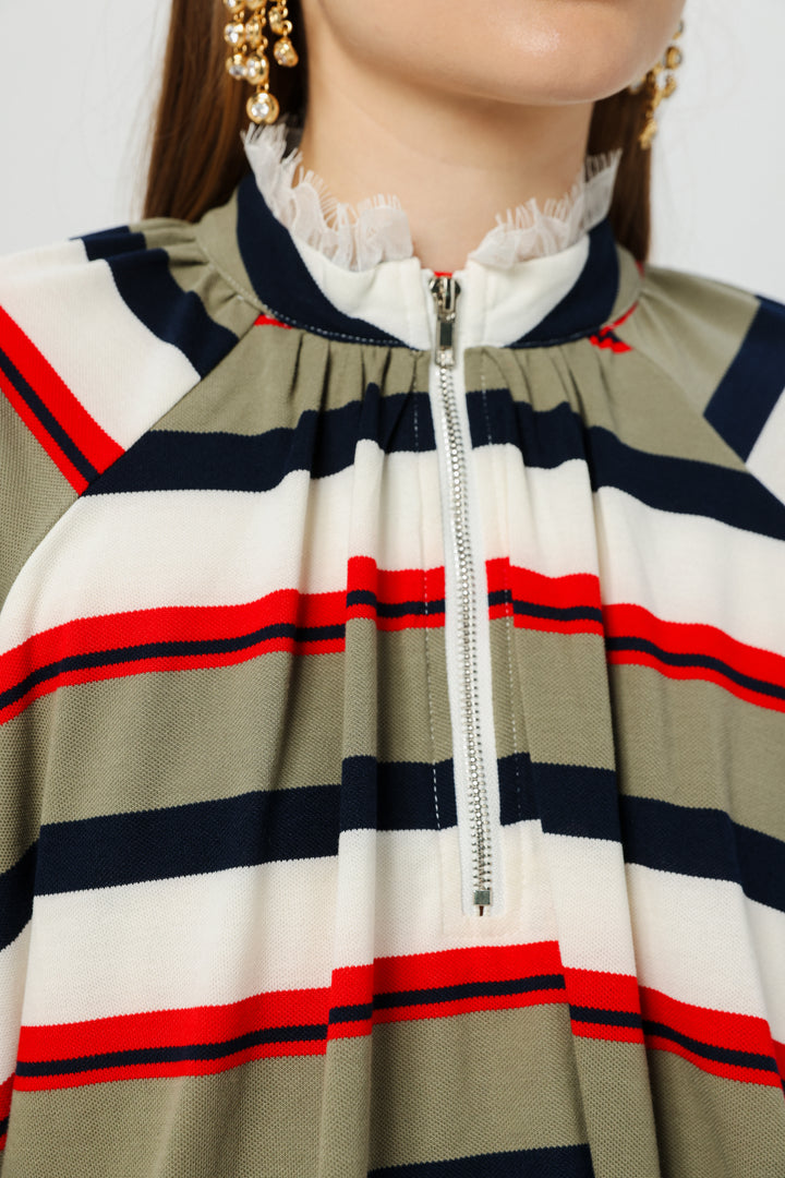 Eyes Red Striped Polo