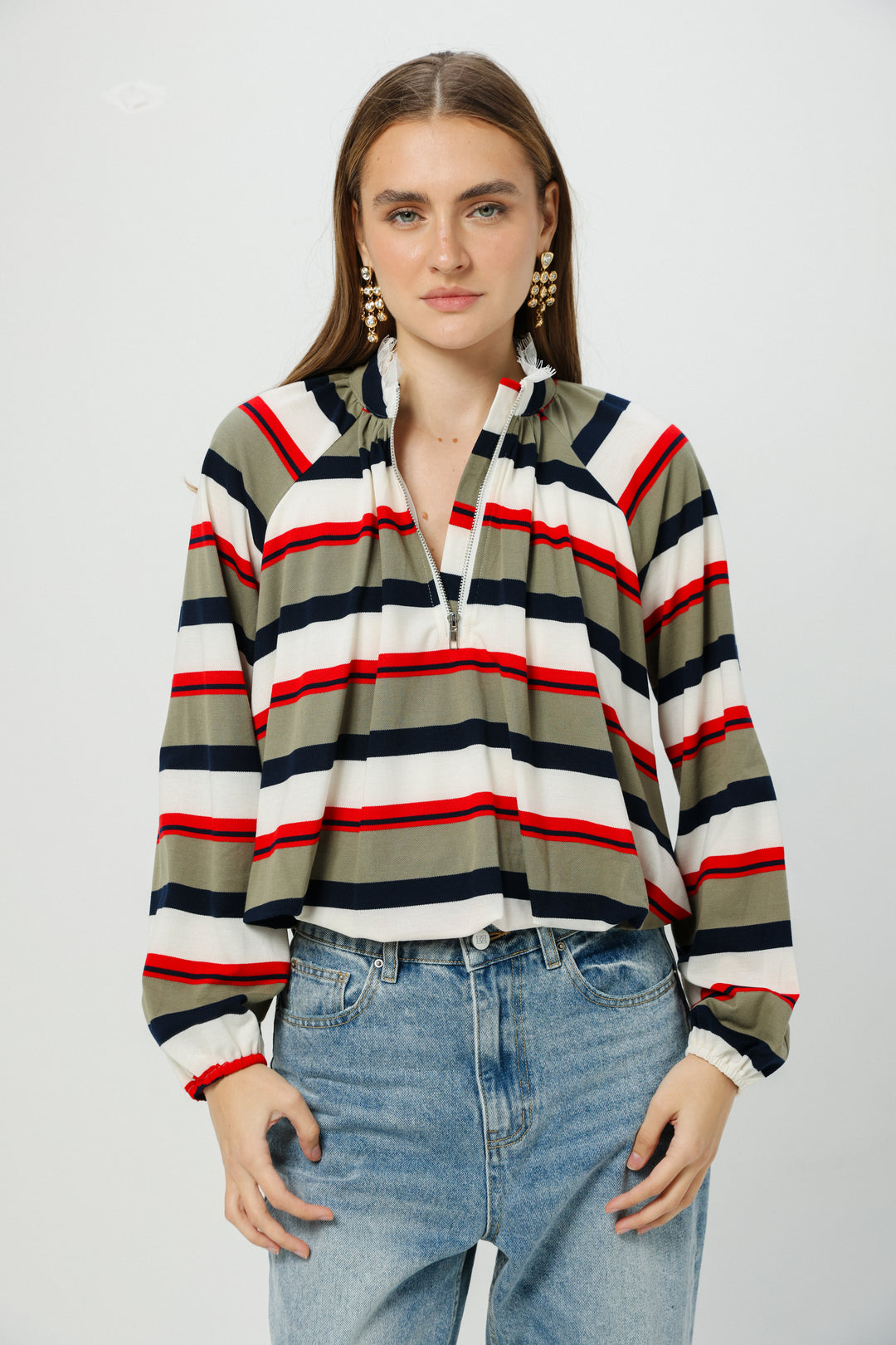 Eyes Red Striped Polo