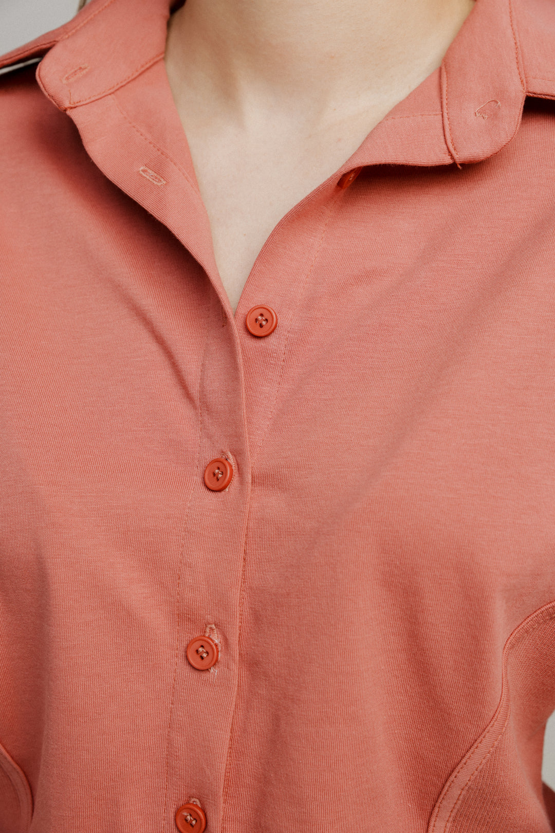 Decision Coral Buttoned  Shirt