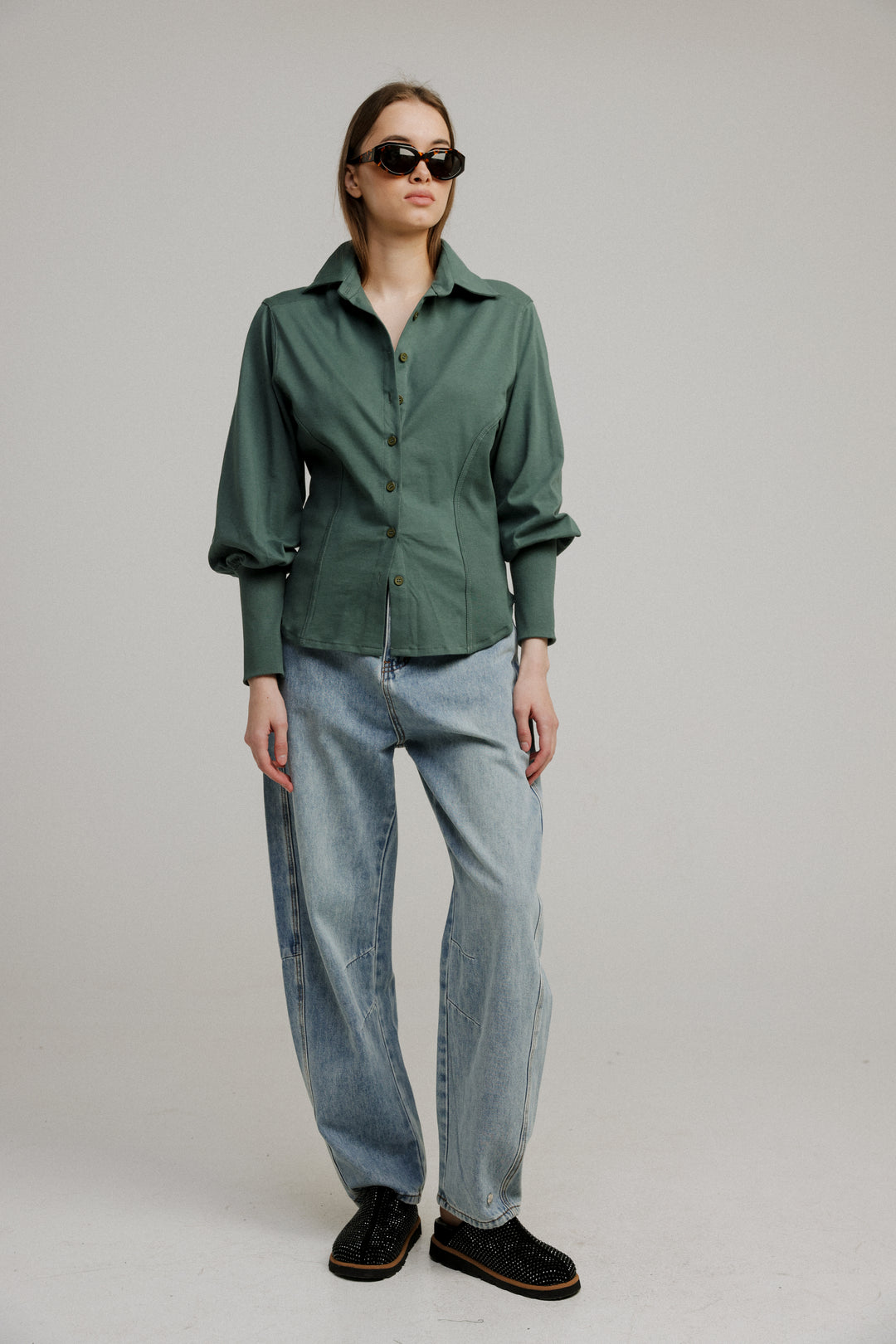 Decision Green Buttoned Shirt
