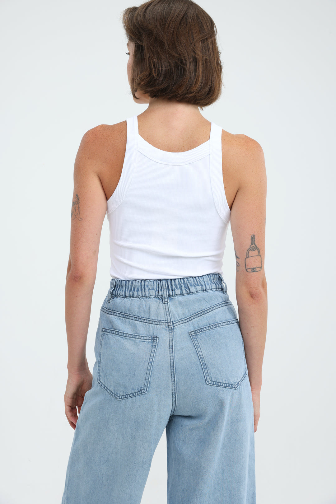 Clean46 White Rib Tank