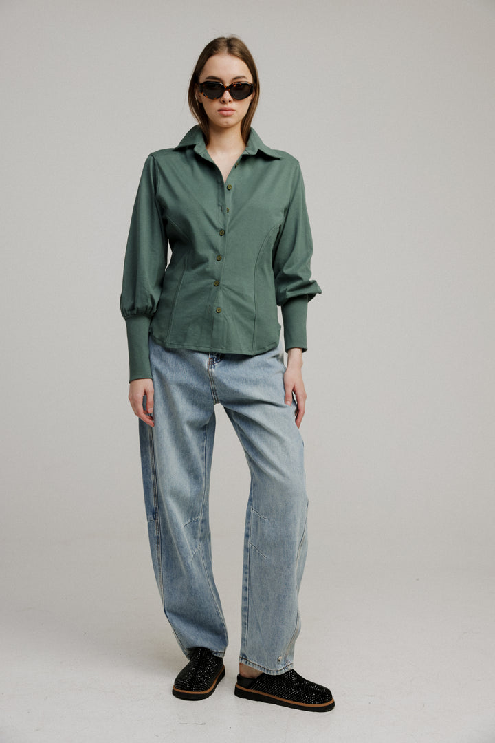 Decision Green Buttoned Shirt