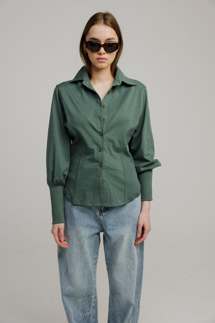 Decision Green Buttoned Shirt