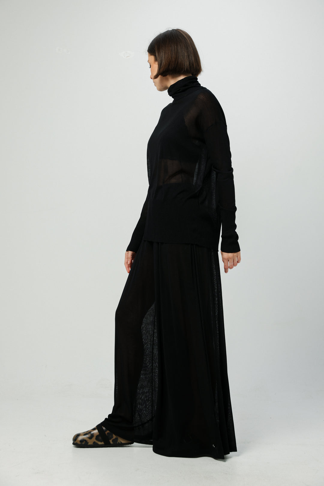 Moment Black Wide-Leg Bottoms