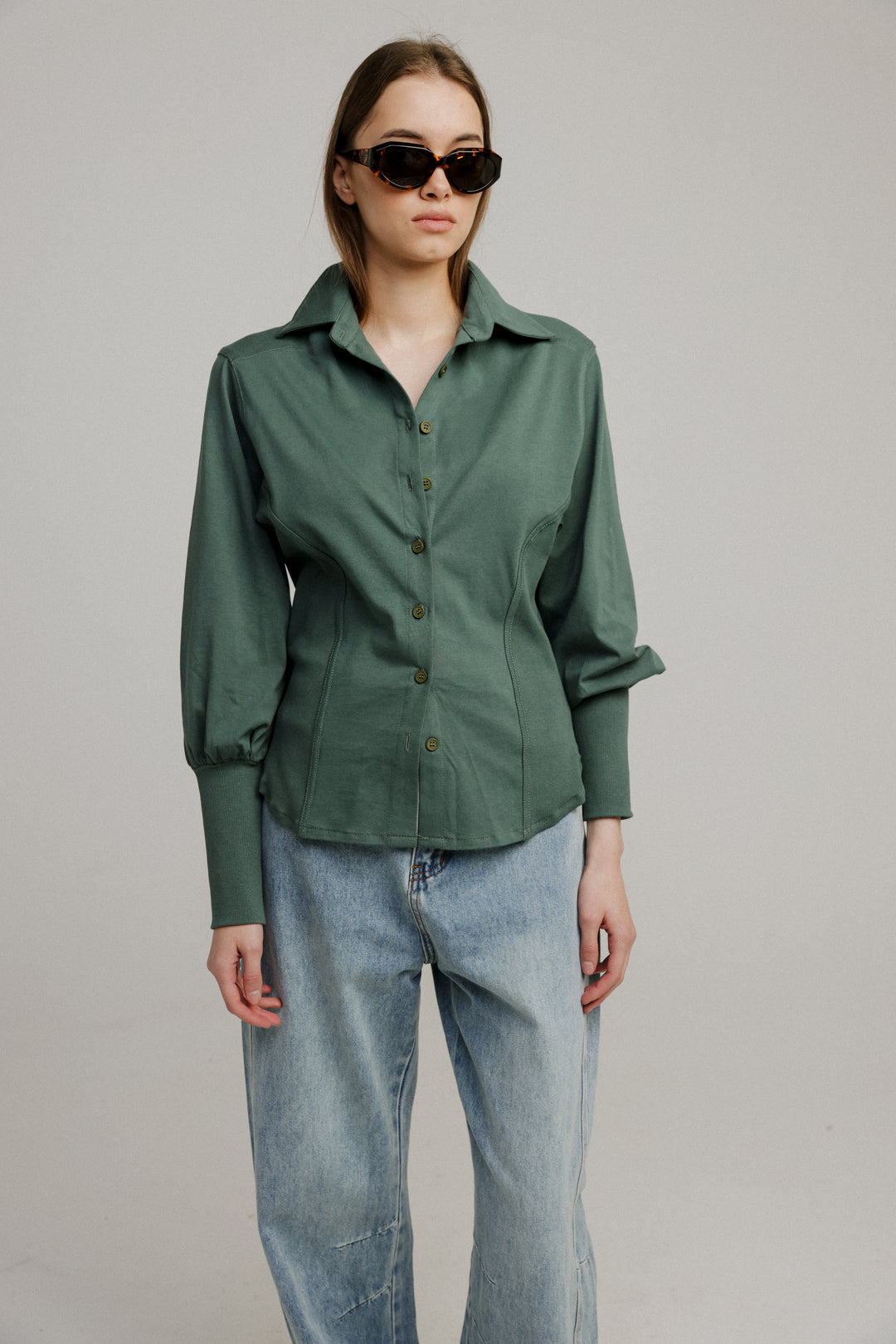 Decision Green Buttoned Shirt