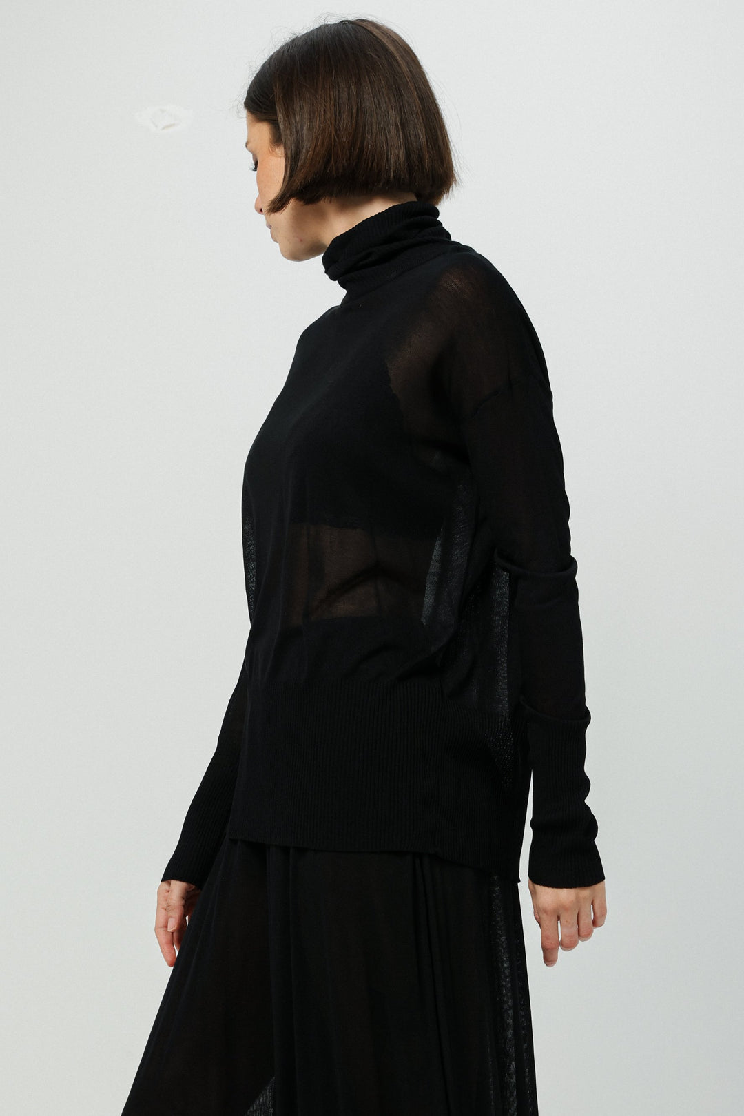 Moment Black High Neck Top