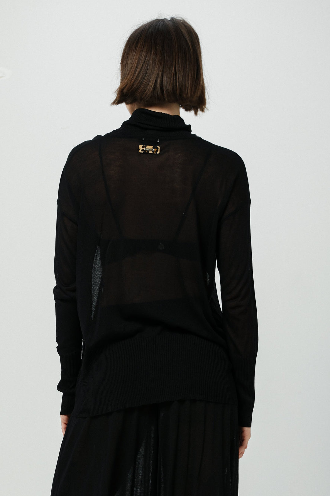Moment Black High Neck Top